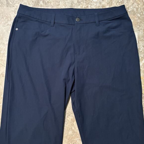 Lululemon Pants Mens 35x29 Blue ABC Classic Warpstreme Golf Performance M5AO1S - Picture 1 of 10